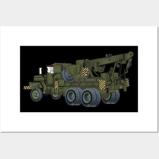 M816 Medium Wrecker Truck - OD - Left Rear Oblique wo Txt X 300 Posters and Art